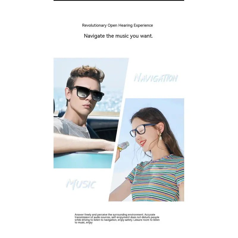 Bluetooth Smart Glasses Sunglasses Headset – Built - in Speaker, UV400, Touch Control | TechNest - TechNest